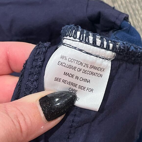 Modcloth Richmond Pants Mid Rise Front Seams Straight Leg Navy Blue Size 8 - Picture 8 of 11